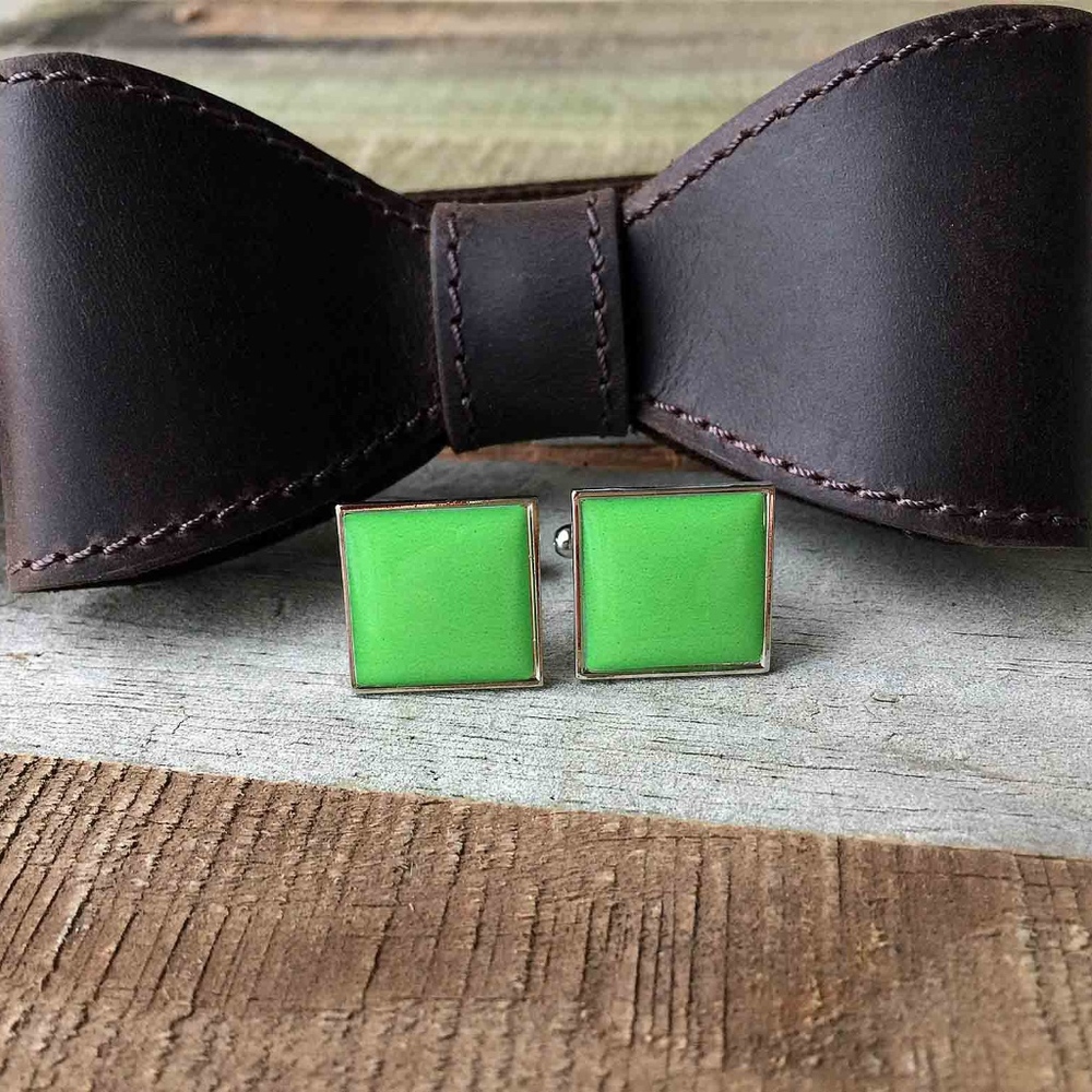 Men's Leather Bow Tie - Picture 5 of 8